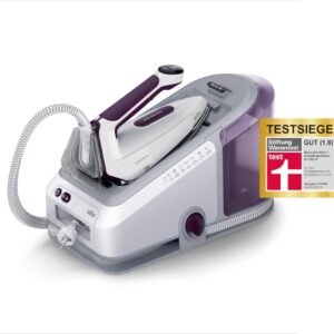 Braun CareStyle 7 IS 7266 VI Steam Ironing Station, FreeGlide 3D Soleplate, iCare, iMode & Vertical Steam Function, FastClean, Steam Boost 550 g/min, Removable 2 L Water Tank, 2700 W, White/Purple