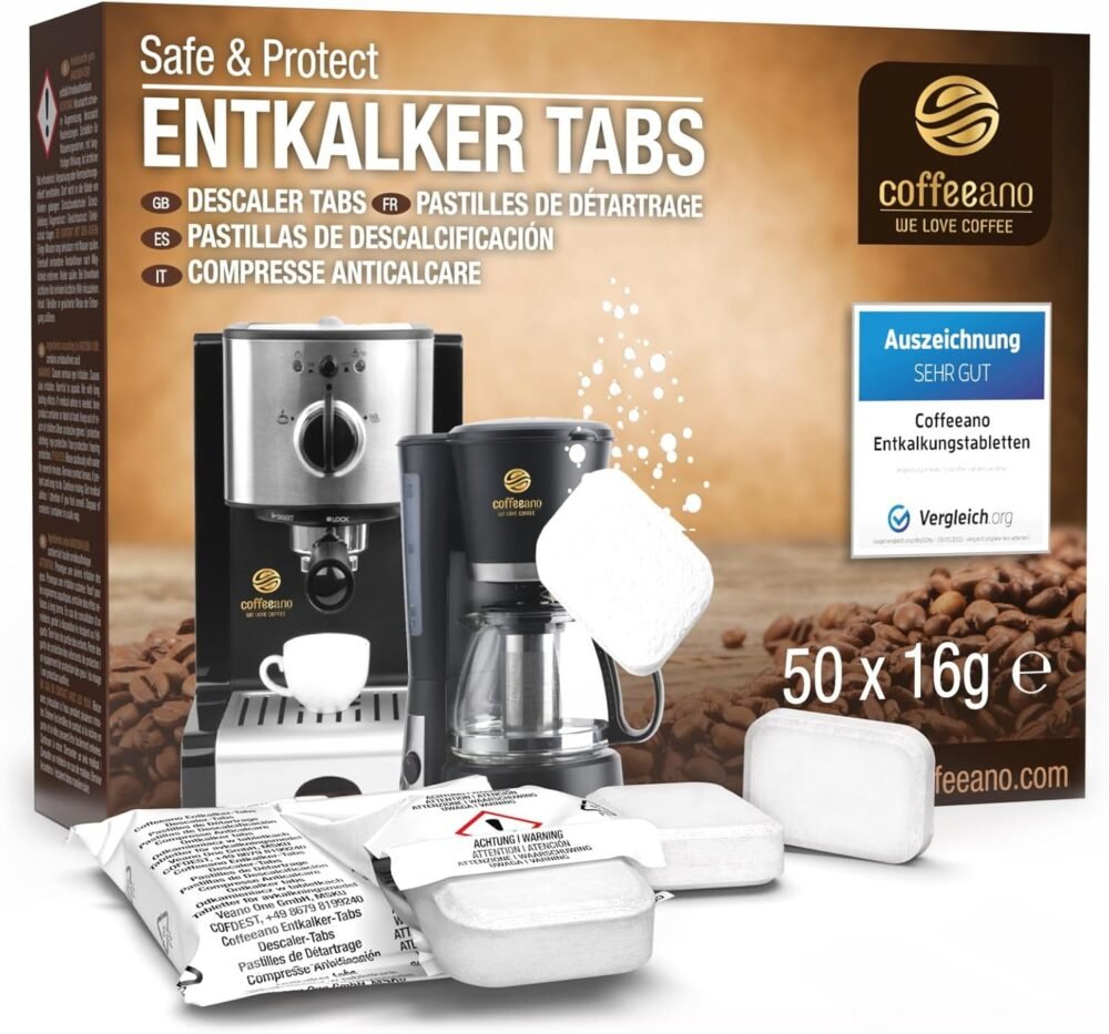Coffeeano 50 x descaling tablets XL for fully automatic coffee machines and coffee machines