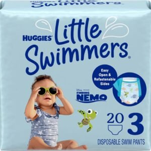 Huggies Little Swimmers Disposable Swim Diapers, Size 3 (16-26 lbs), 40 Ct