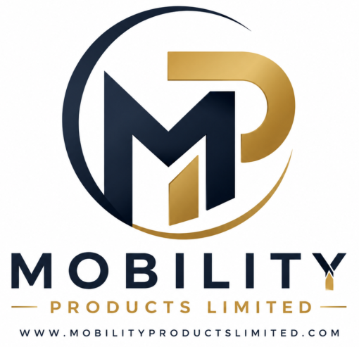 mobility products limited logo with a capital M and P merge together