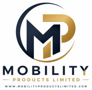 mobility products limited logo with a capital M and P merge together