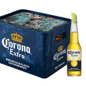 Corona Extra Premium Lager Bottled Beer, REFILLABLE in a crate, International Lager Beer, 20-pack (20 x 0.355 l)